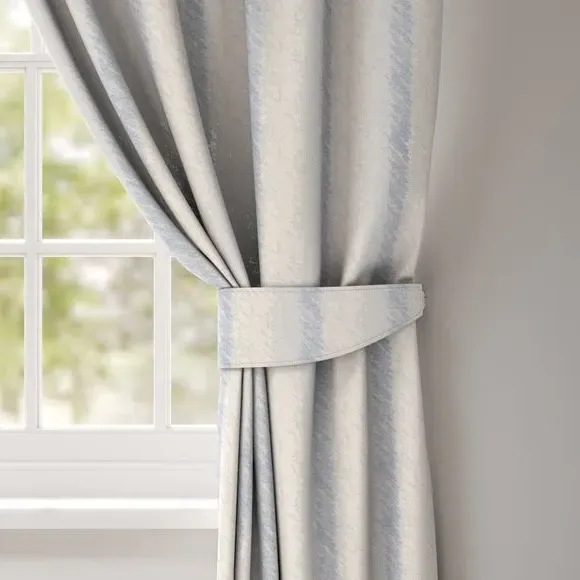 Curtain Tieback with Piped Edge - Sky Blue
