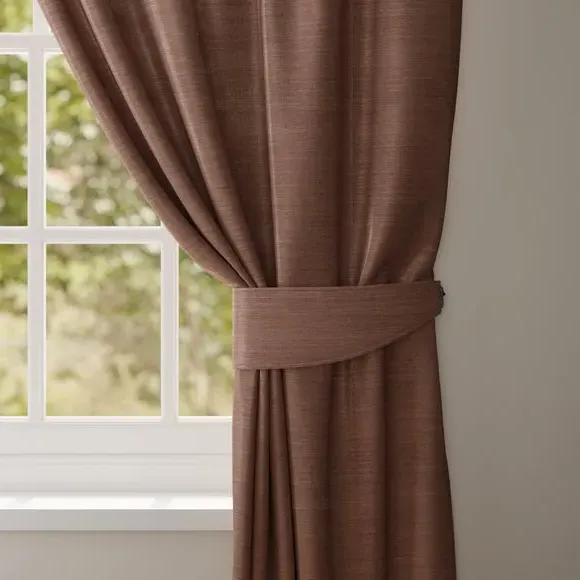 Curtain Tieback with Piped Edge - Spice, Fabric