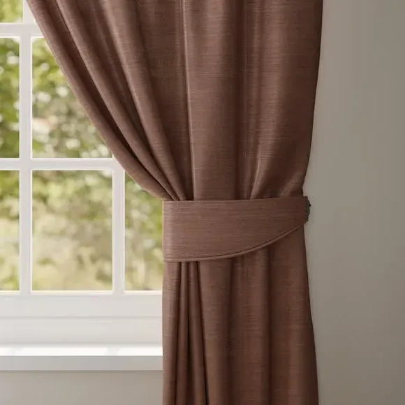 Curtain Tieback with Piped Edge - Spice, Fabric