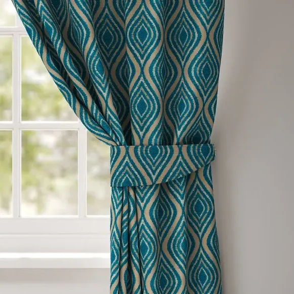 Curtain Tieback with Piped Edge - Teal
