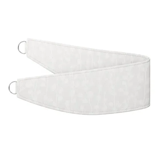 Curtain Tieback with Plant Design - White