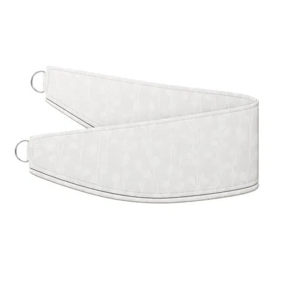 Curtain Tieback with Plant Design - White