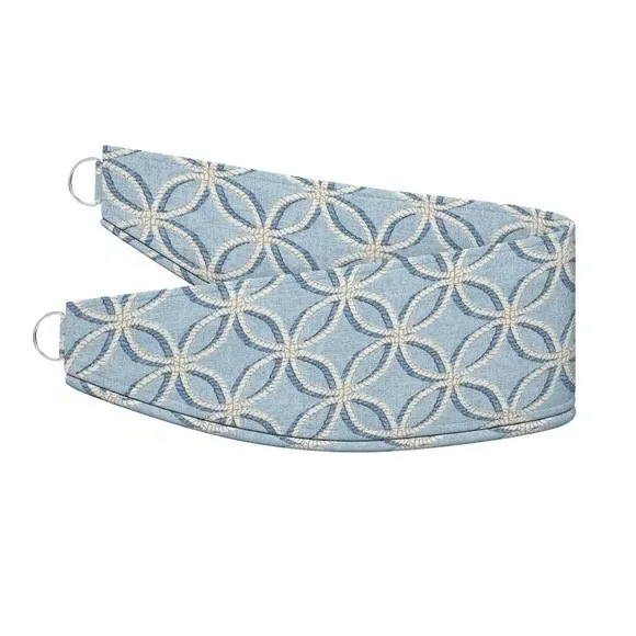 Curtain Tieback with Rope Design - Blue, Cotton