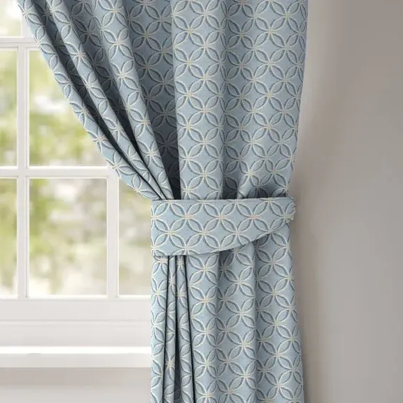 Curtain Tieback with Rope Design - Blue, Cotton image