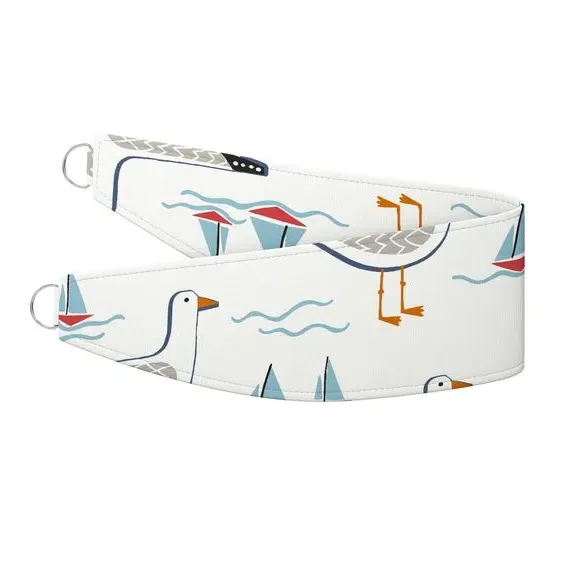 Curtain Tieback with Seagull Pattern - Multi, Cotton