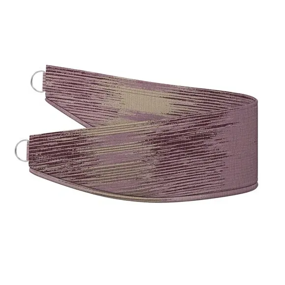 Curtain Tieback with Shimmer Design - Aubergine