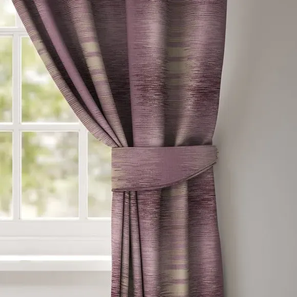Curtain Tieback with Shimmer Design - Aubergine