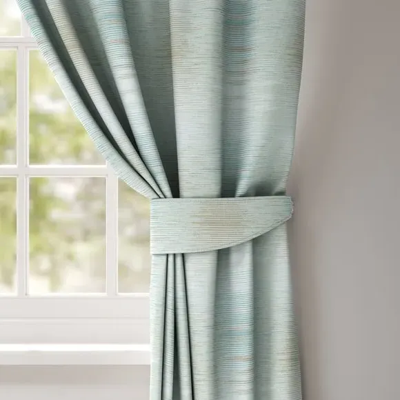 Curtain Tieback with Shimmer Design - Duck Egg