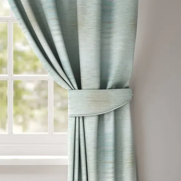 Curtain Tieback with Shimmer Design - Duck Egg
