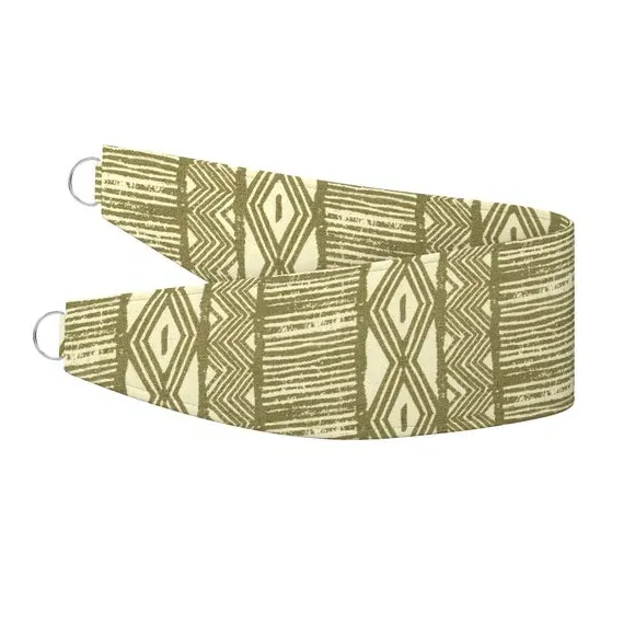 Curtain Tieback with Stripe Design - Olive