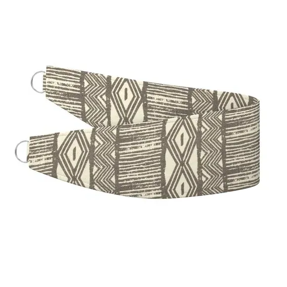 Curtain Tieback with Stripe Design - Pebble