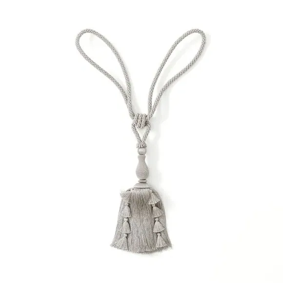 Curtain Tieback with Tassel - Silver