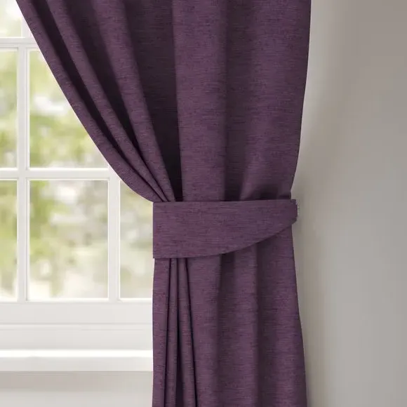 Curtain Tieback with Textured Design - Aubergine image
