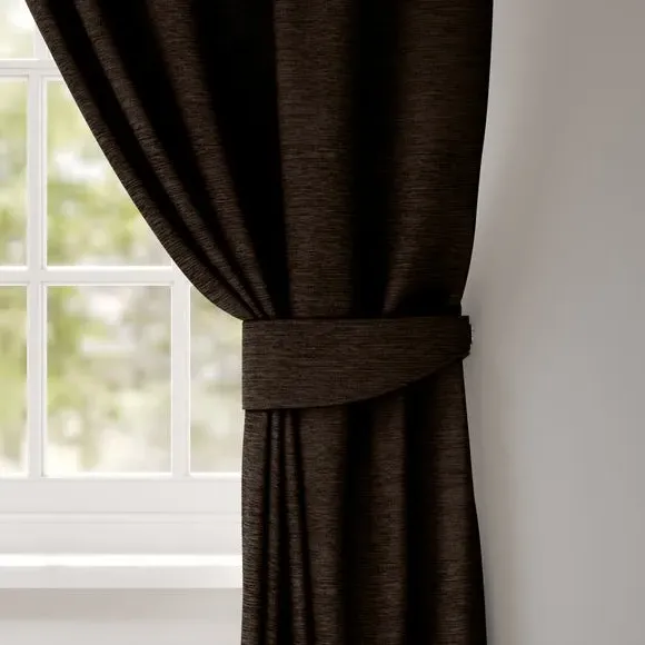Curtain Tieback with Textured Design - Chocolate