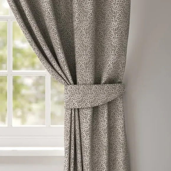 Curtain Tieback with Textured Design - Grey image