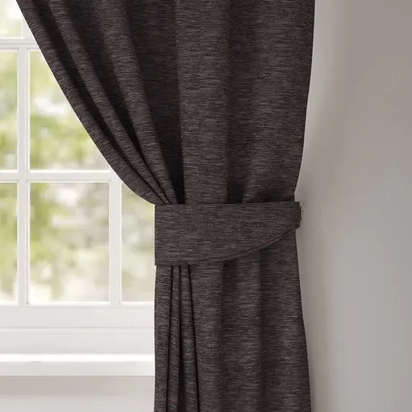 Curtain Tieback with Textured Design - Pewter