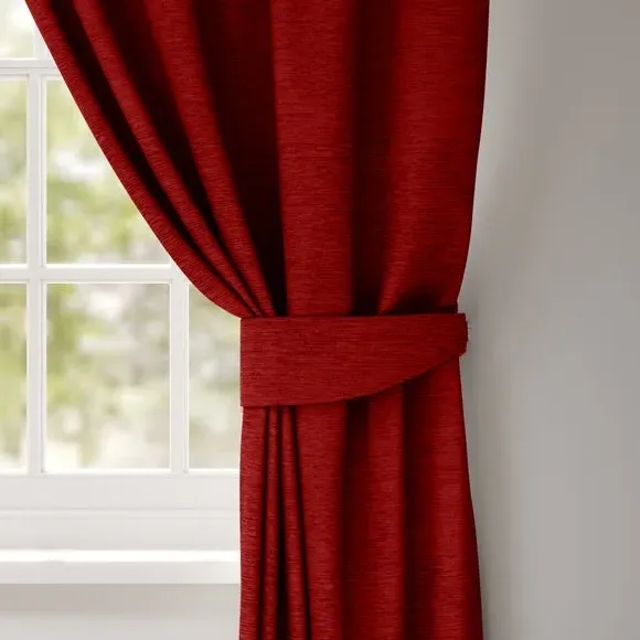 Curtain Tieback with Textured Design - Wine