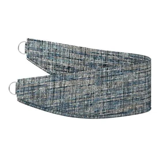 Curtain Tieback with Textured Print - Denim