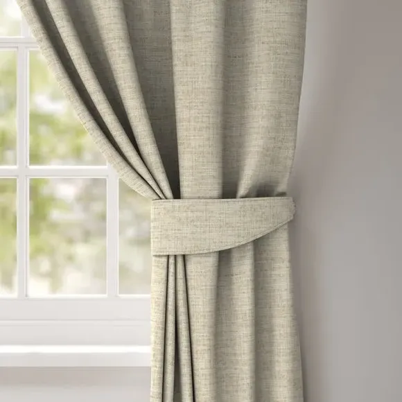 Curtain Tieback with Textured Print - Natural