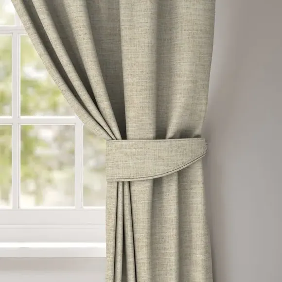 Curtain Tieback with Textured Print - Natural