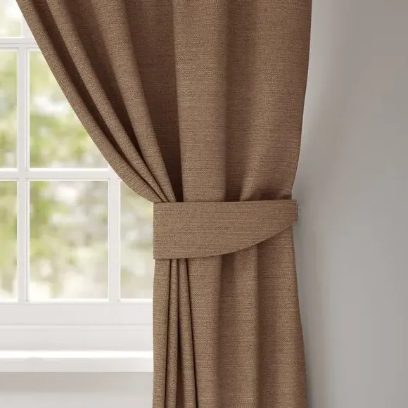 Curtain Tieback with Textured Print - Pecan image