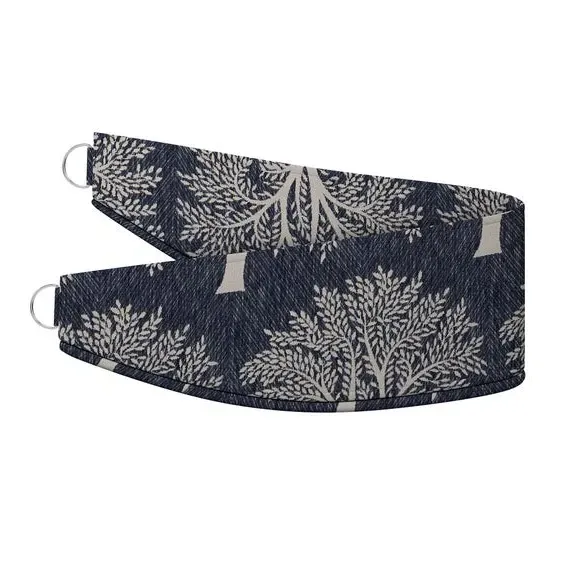 Curtain Tieback with Tree Design - Indigo