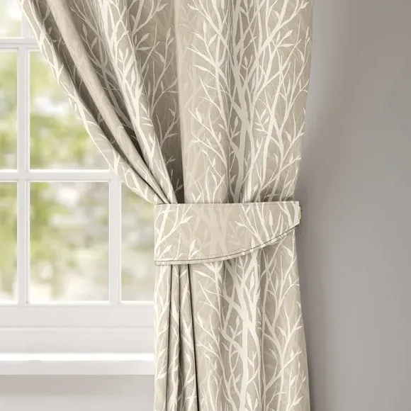 Curtain Tieback with Tree Design - Natural