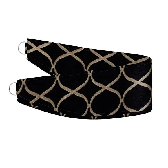 Curtain Tieback with Trellis Pattern - Indigo