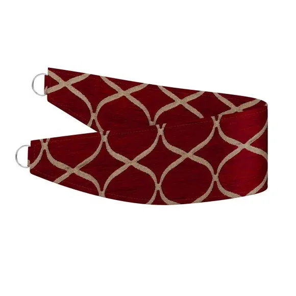 Curtain Tieback with Trellis Pattern - Rosso