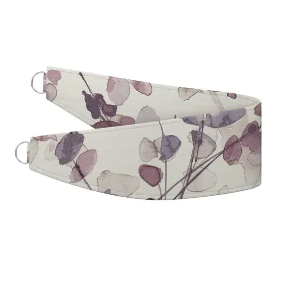 Curtain Tieback with Watercolour Design - Mauve