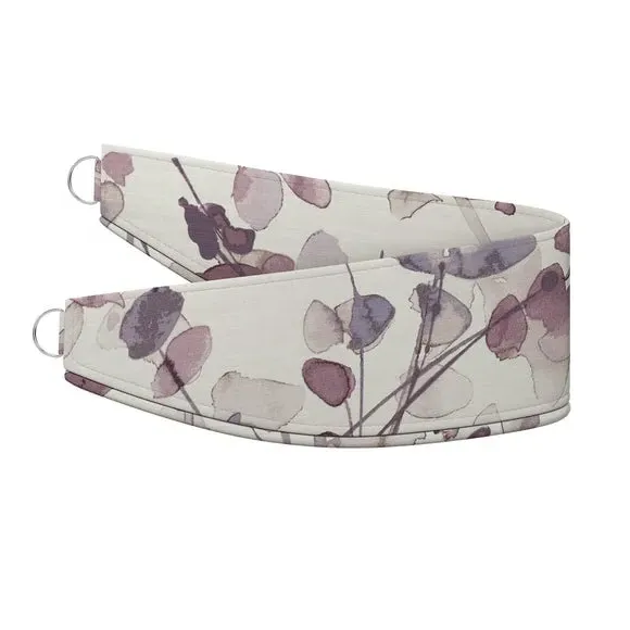 Curtain Tieback with Watercolour Design - Mauve
