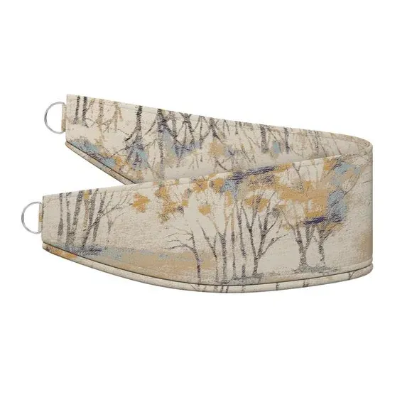 Curtain Tieback with Woodland Design - Indigo