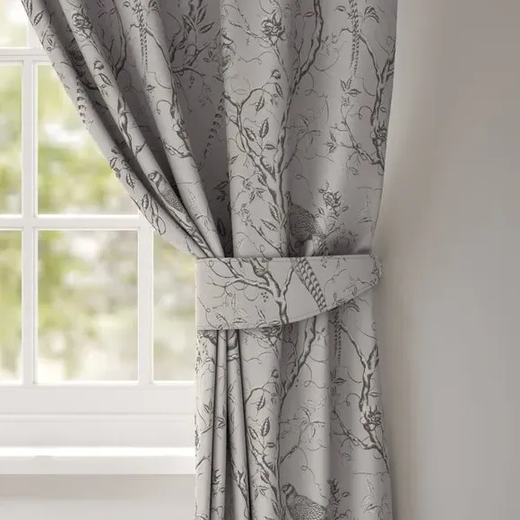 Curtain Tieback with Woodland Design - Oyster image