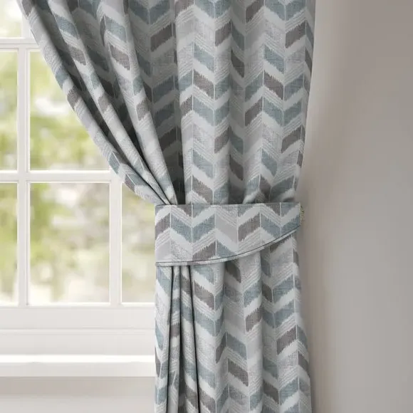 Curtain Tieback with Zig-Zag Design - Duck Egg