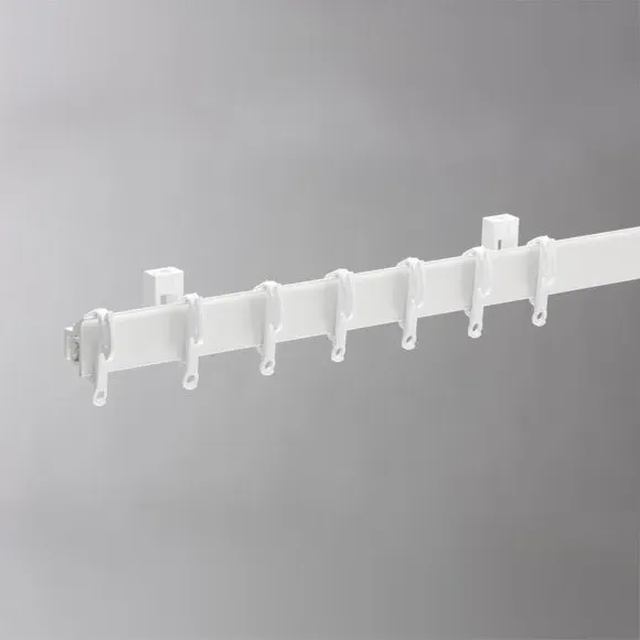 Curtain Track with Gliders - White, PVC