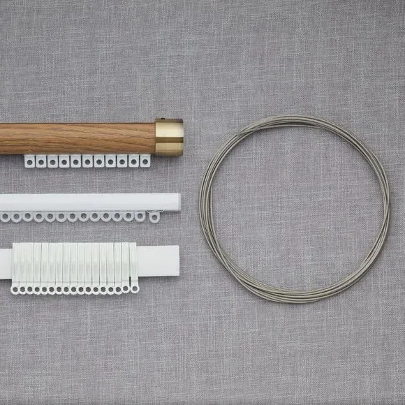 Curtain Track with Gliders - White, PVC