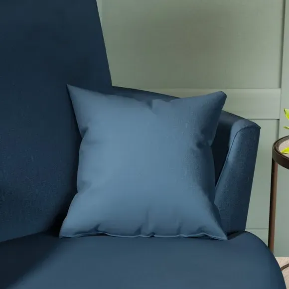 Curved Arm Swivel Chair - Navy, Velvet