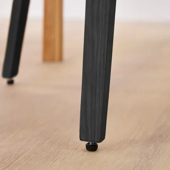 Curved Back Dining Chair - Black Stained, Wood