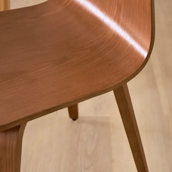 Curved Back Dining Chair - Dark Stained, Wood