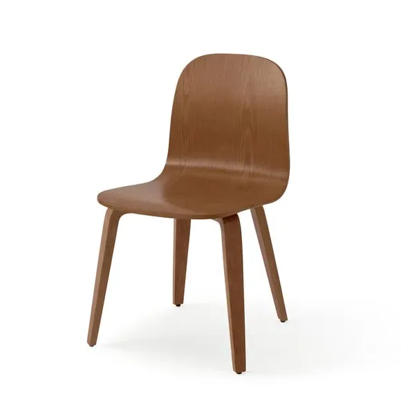 Curved Back Dining Chair - Dark Stained, Wood