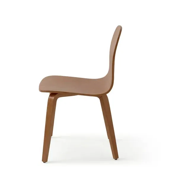Curved Back Dining Chair - Dark Stained, Wood