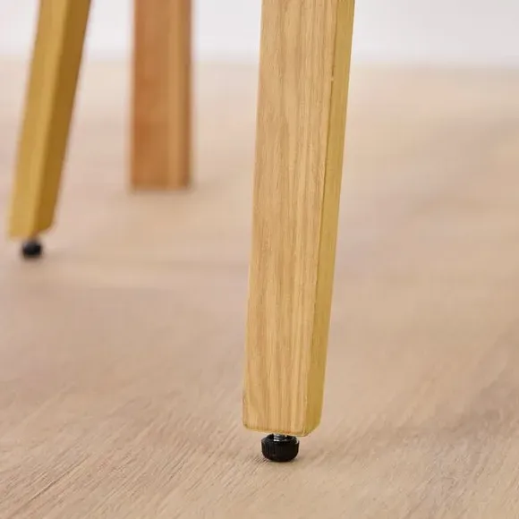 Curved Back Dining Chair - Modern Oak, Wood
