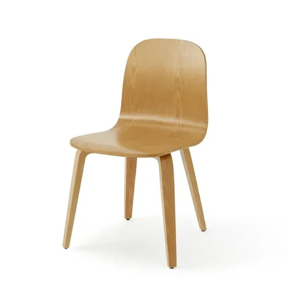 Curved Back Dining Chair - Modern Oak, Wood