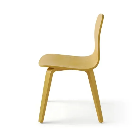 Curved Back Dining Chair - Ochre, Wood