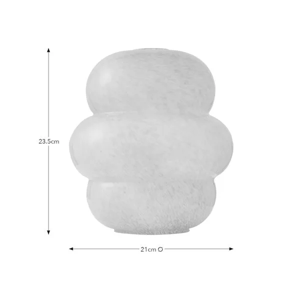 Curved Pendant Shade Easy Fit - Pink, Glass