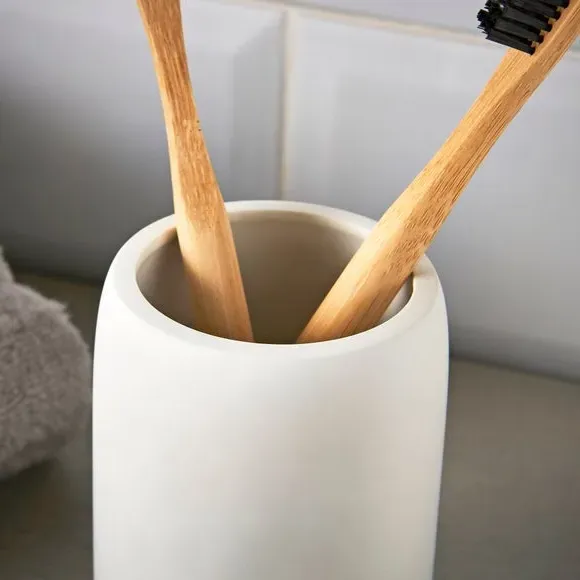 Curved Toothbrush Holder - White