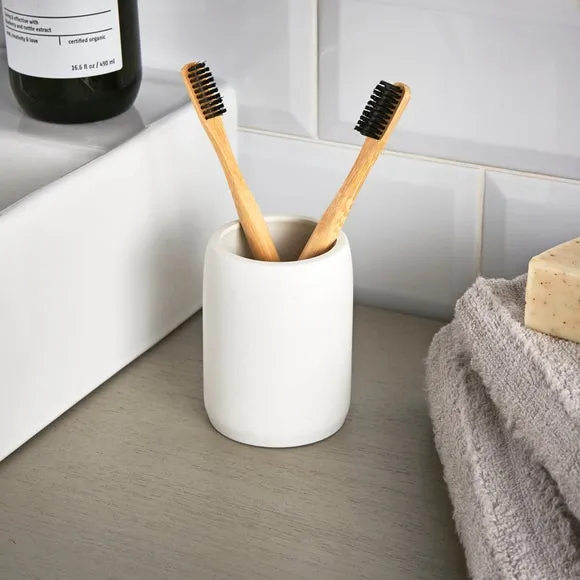 Curved Toothbrush Holder - White image