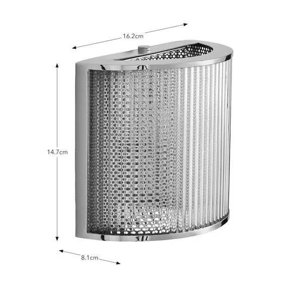 Curved Wall Light with Dimmer - Gold, Glass