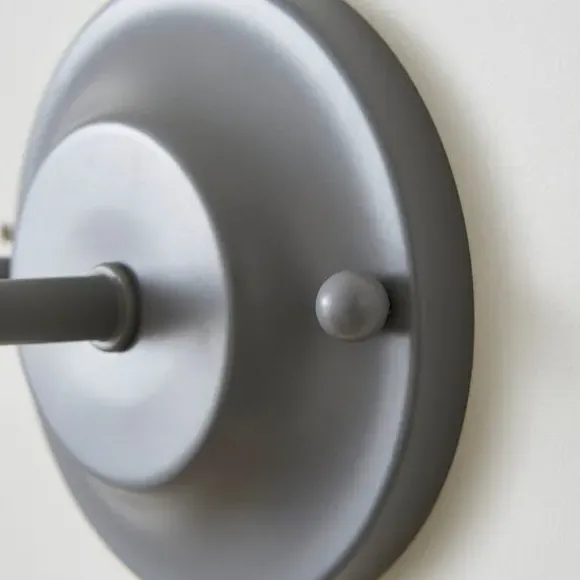 Curved Wall Light with Dimmer - Grey, Matt