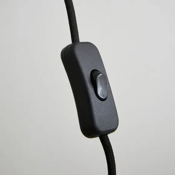 Curved Wall Light with Plug - Gold, Glass